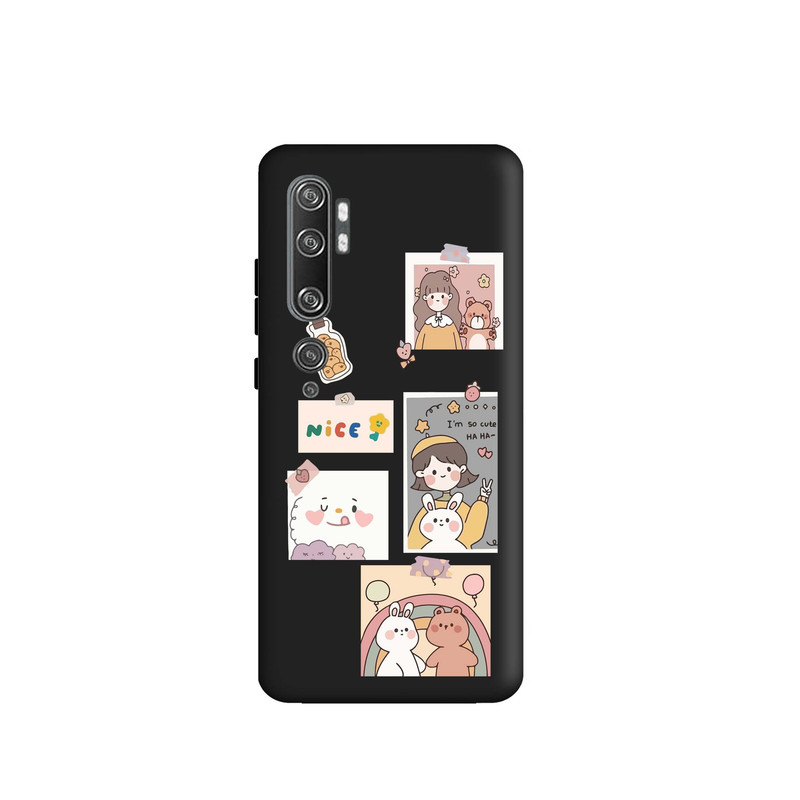 کاور قاب گارد طرح دختر و خرس کد t9234 مناسب برای گوشی موبایل شیائومی Mi Note 10 / Mi Note 10 Pro