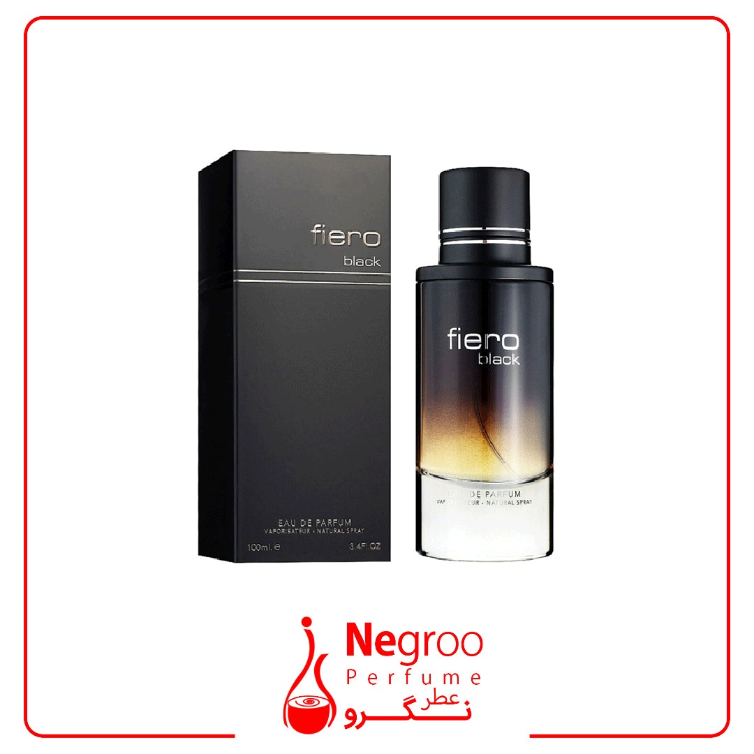 عطر ادکلن فیرو بلک مردانه فراگرنس ورد Fragrance world Fiero Black