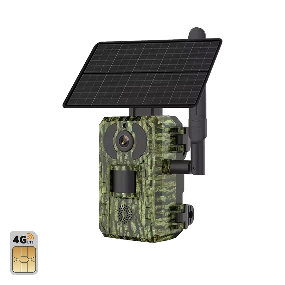 trail camera solar 4g دوربین حیات وحش سیم کارت خور خورشیدی 4k hdtec