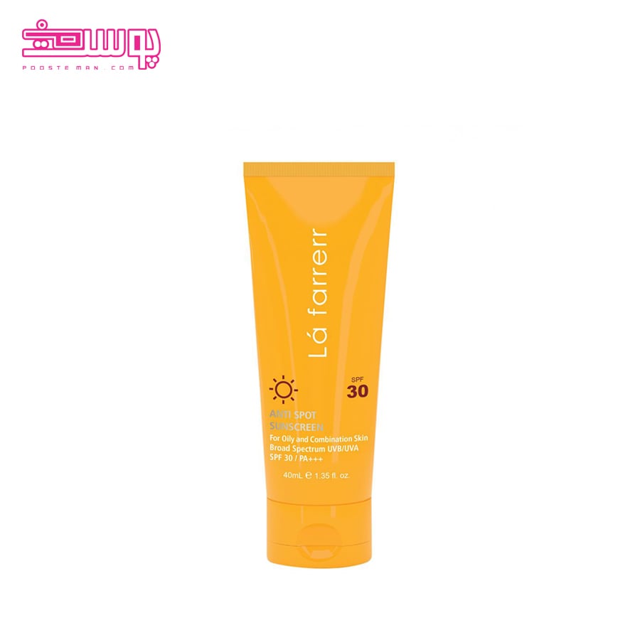 ضد آفتاب ضدلک لافارر SPF 30 مناسب پوست چرب حجم 40ml