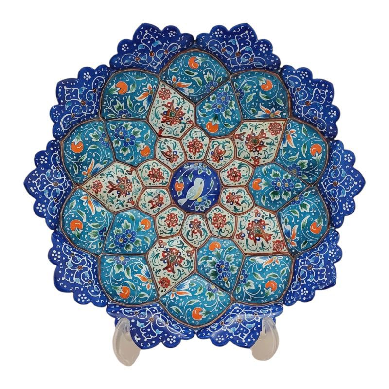 بشقاب میناکاری دیوارکوب 20 سانتی کد DK838