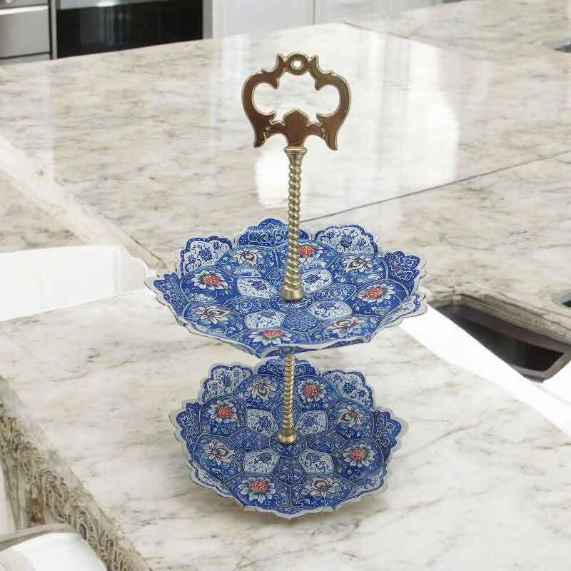 شیرینی خوری میناکاری|مدل 2 طبقه|کد ZP610