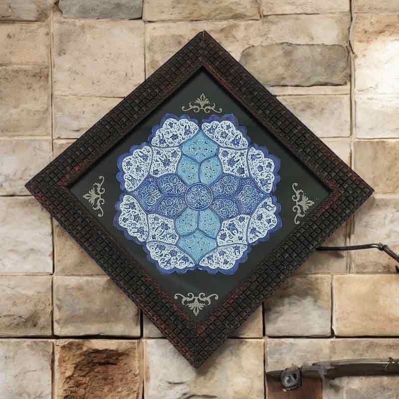 بشقاب میناکاری دیوارکوب 16 سانتی کد DK16414