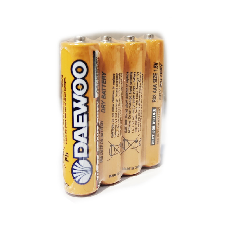 باتری نیم قلمی دوو مدل AAA-1.5V بسته 12 عددی