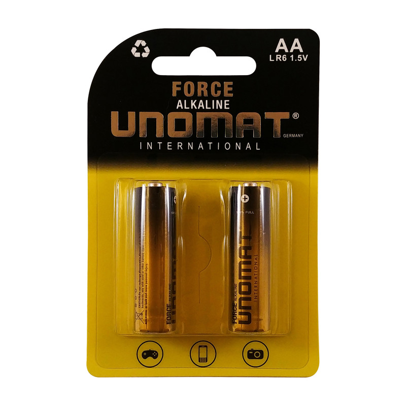 باتری قلمی یونومات مدل Force-2 بسته 2 عددی مدل 1