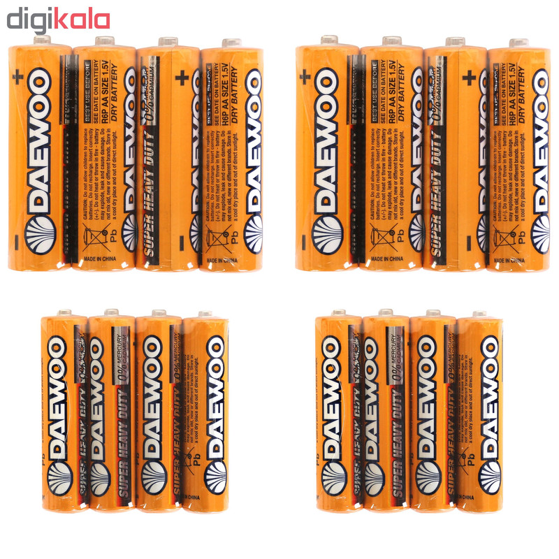 باتری قلمی و نیم قلمی دوو مدل Super Heavy Duty بسته 16 عددی