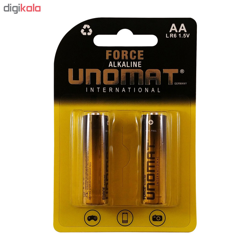 باتری قلمی و نیم قلمی یونومات مدل Force-20 بسته 20 عددی