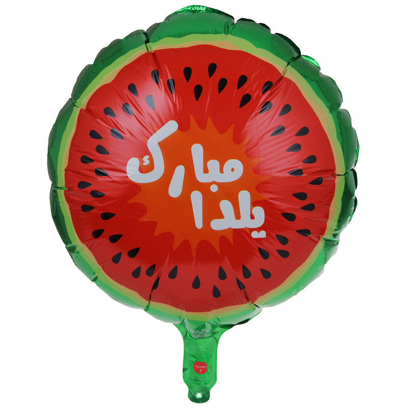بادکنک فویلی طرح هندوانه شب یلدا مدل 2143