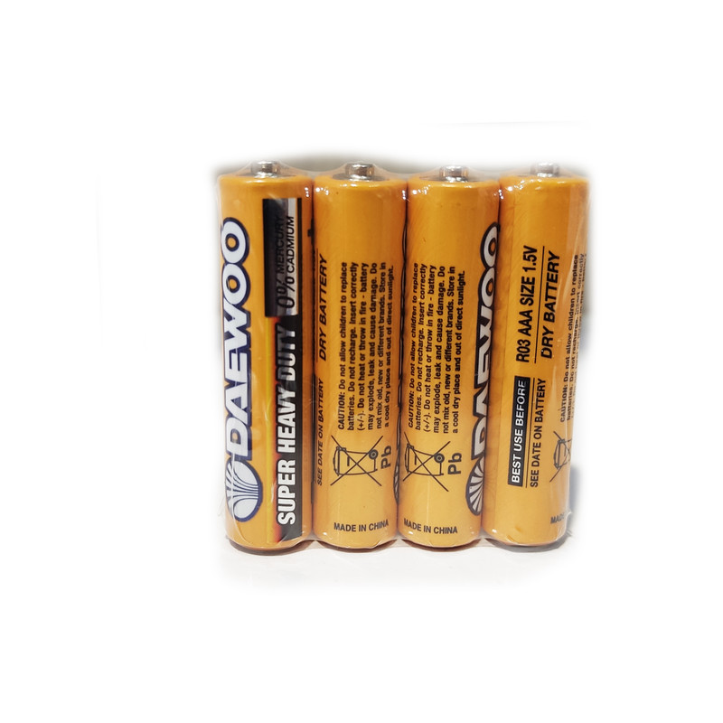 باتری نیم قلمی دوو مدل AAA-1.5V بسته 12 عددی