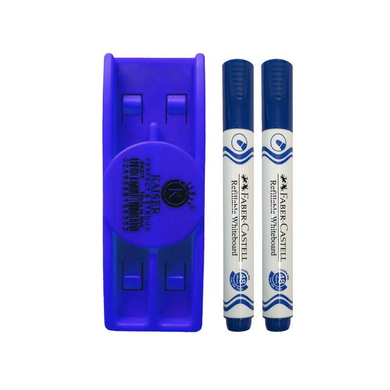 ماژیک وایت برد فابر کاستل مدل شارژی به همراه تخته پاک کن بسته 3 عددیمدل 1