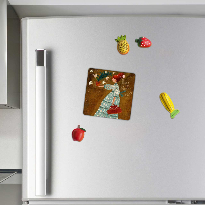 مگنت طرح بانو و گلدان گل کد wmg596 مبلمونسرا مدل 259977