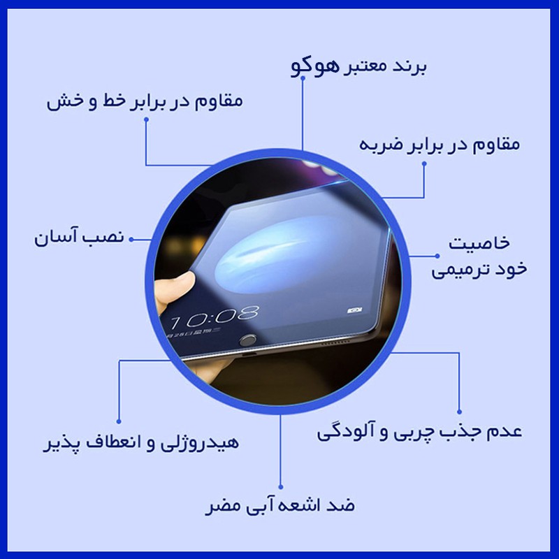 محافظ صفحه نمایش ضداشعه آبی هوکو مدل HyBLU مناسب برای تبلت هوآوی MediaPad M5 lite
