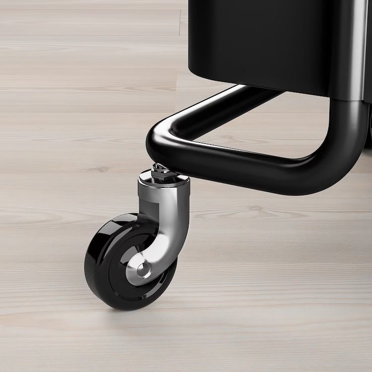 ترولی 3 طبقه مشکی ایکیا IKEA-RASKOG