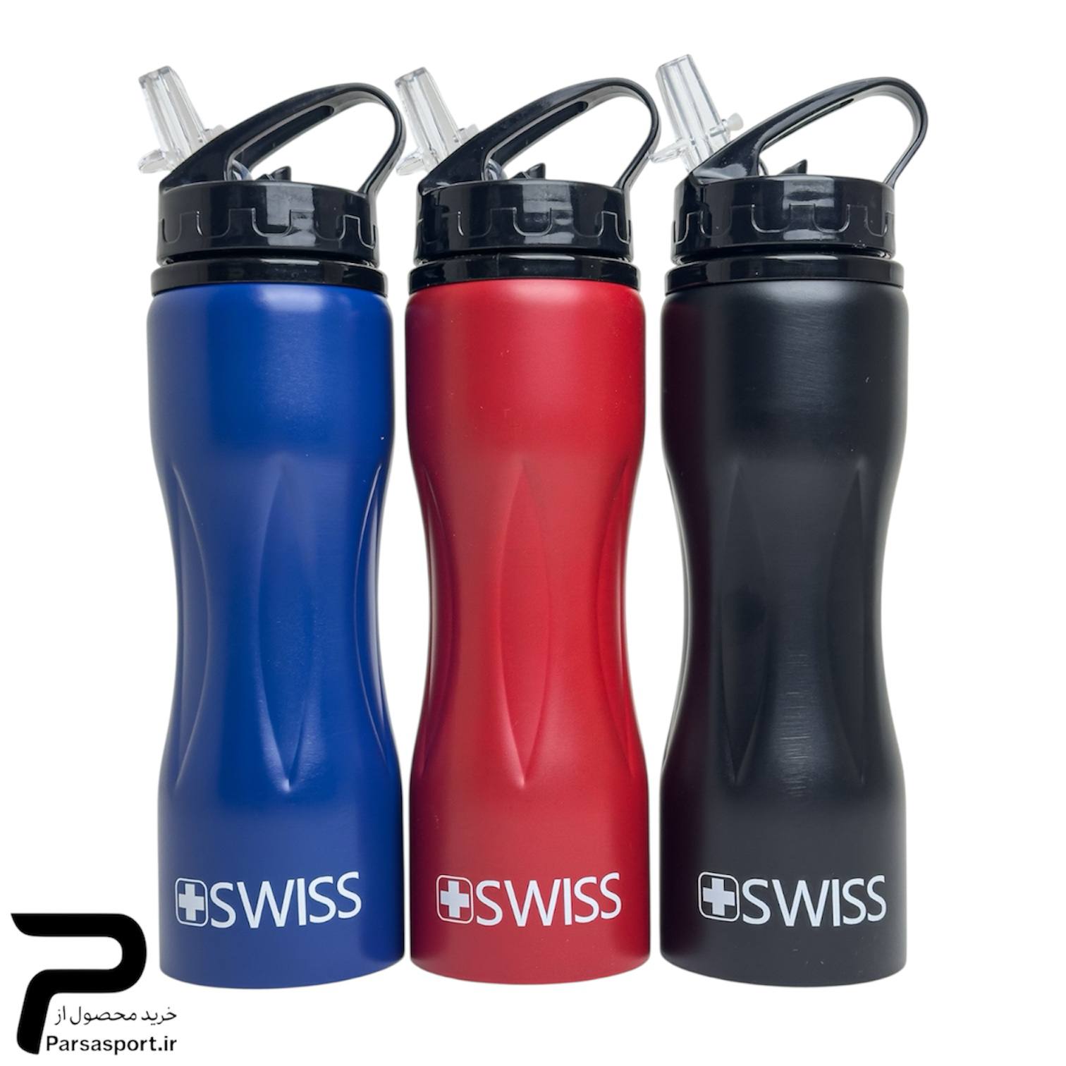 قمقمه فلزی Swiss نی دار(پس کرایه)