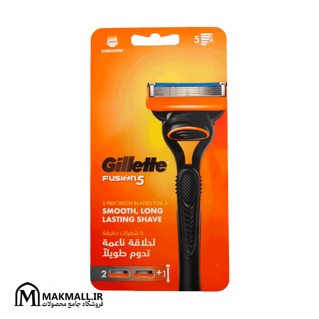 تیغ ژیلت فیوژن 5 همراه با دسته و 2 یدک تیغ 5 لب | Gillette Fusion5 Razor Handle + 2 Refill Cartridges