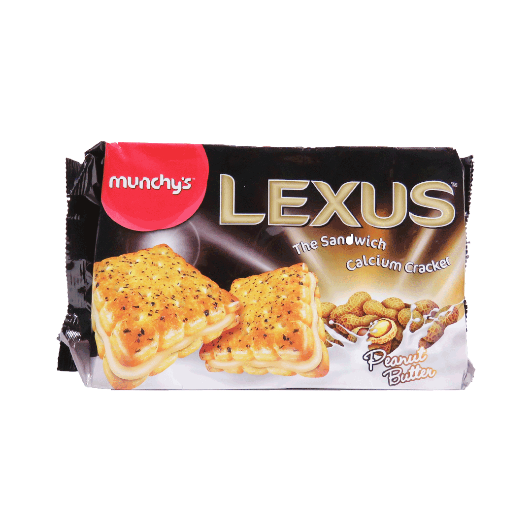 بیسکویت بادام‌زمینی لکسوس 12 عددی | Lexus Peanut Butter Biscuits 12 Packs - Munchy's