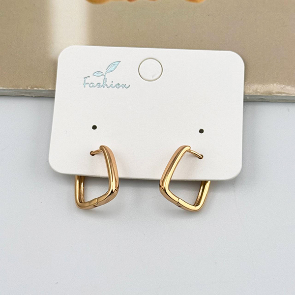 گوشواره طلایی ژوپینگ طرح مربعی