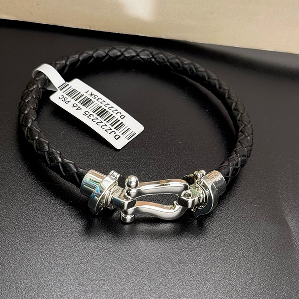 دستبند چرمی امگا رنگ مشکی