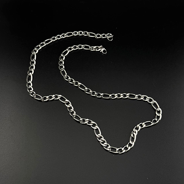 گردنبند استیل مدل فیگارو شش میل