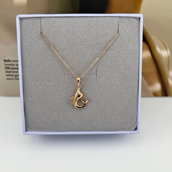 گردنبند طلایی طرح پری دریایی