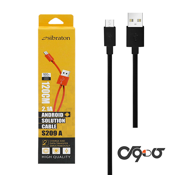 کابل تبدیل USB به microUSB سیبراتون مدل S209A طول 1.2 متر