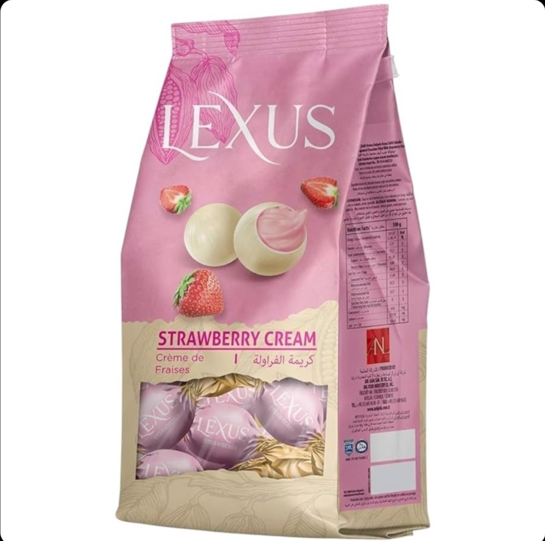 شکلات لکسوس با کرم توت فرنگی 300gLexus Strawberry Cream(اورجینال)