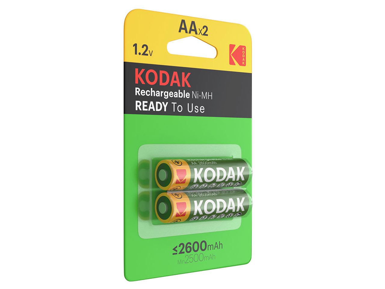 باتری شارژی قلمی 2 تایی 2600mAh برند Kodak اندازه AA