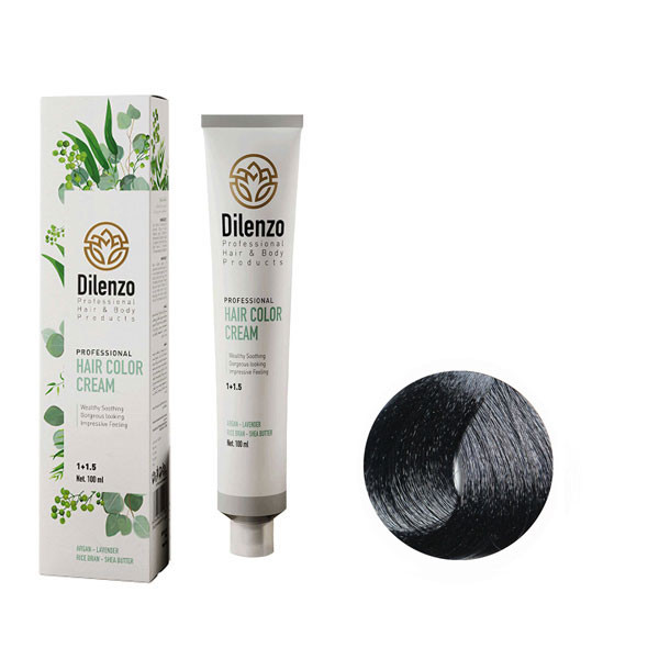 رنگ مو دیلنزو شماره 1C حجم 100 میلی لیتر رنگ مشکی پرکلاغی