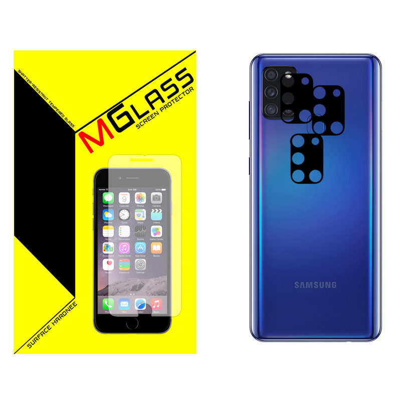 محافظ لنز فلزی دوربین ام گلس مدل MGL-03 مناسب برای گوشی موبایل سامسونگ GALAXY A21S بسته سه عددی