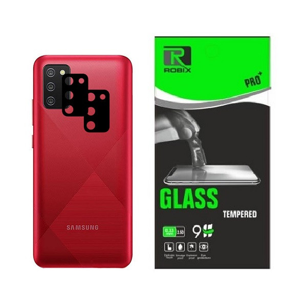 محافظ لنز دوربین روبیکس مدل FLZ-A02s مناسب برای گوشی موبایل سامسونگ Galaxy A02s بسته 2عددی