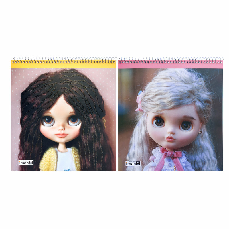 دفتر نقاشی 30 برگ ایمان مدل فانتزی طرح عروسکی کد 9016 بسته 2 عددیمدل 4