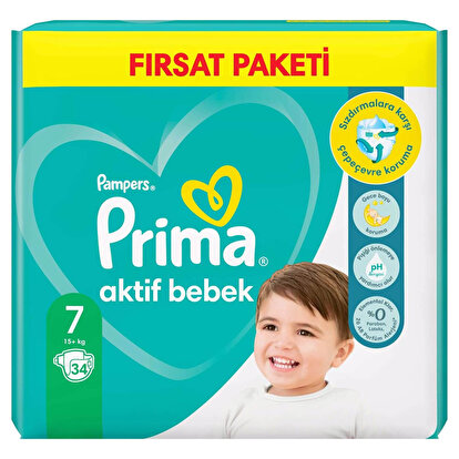 پوشک پریما سایز 7 بسته 34 عددی
