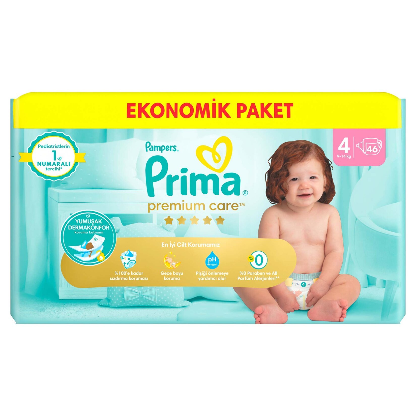 پوشک پریما ضد حساسیت سایز 4 بسته 46 تایی