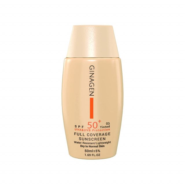 کرم ضد آفتاب SPF 50 ژیناژن شماره 03 مناسب پوست خشک و نرمال حجم 50 میلی لیتر