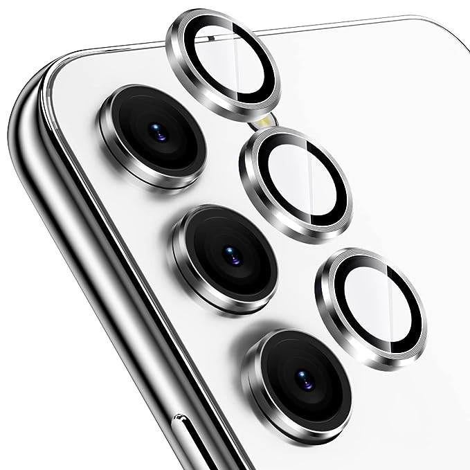محافظ لنز دوربین مدل رینگی مناسب برای گوشی موبایل سامسونگ Galaxy A34 به همراه محافظ صفحه نمایش