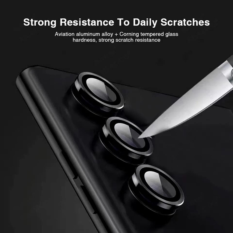 محافظ لنز دوربین مدل رینگی مناسب برای گوشی موبایل سامسونگ Galaxy A34 به همراه محافظ صفحه نمایش