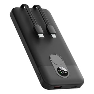پاوربانک Porodo 10000mAh با کابل C و Lightning و نمایشگر دیجیتالی