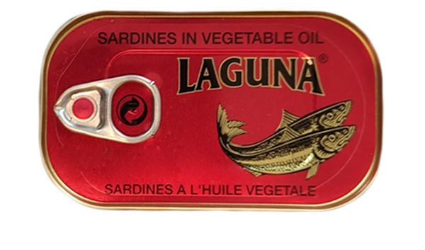 کنسرو ماهی ساردین لاگونا laguna مدل در روغن سبزیجات Vegetable oil وزن 125 گرمی