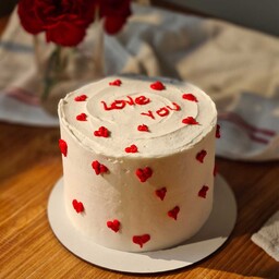مینی کیک تولد طرح قلب (ارسال از طریق اسنپ یا تحویل حضوری توسط مشتری)