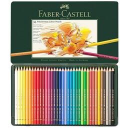 مداد رنگی 36 رنگ پلی کروم فابر کاستل جعبه فلزی 