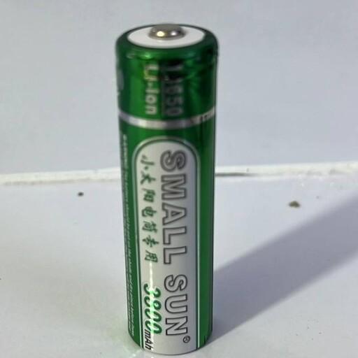باتری(باطری) شارژی 3.7 ولت لیتیومی 18650 با ظرفیت 3800 میلی آمپر  اسمال سان 