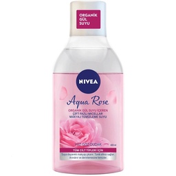 میسلار واتر دو فاز نیوآ آرایش پاک کن مناسب انواع پوست حجم 400میل Nivea aqua rose