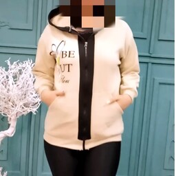 سویشرت زیپ دار زنانه فری سایز از36تا46 ارسال رایگان 