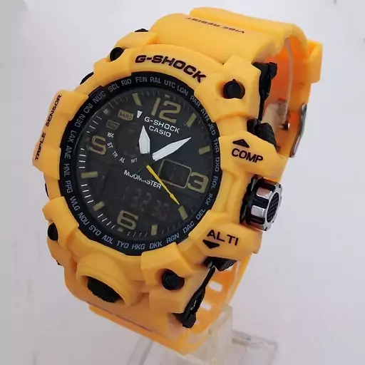 ساعت جی شاک جیشاک G-SHOCK دوموتوره دوزمانه ساعت مردانه نارنجی اسپرت ضدآب کادوی خاص و شیکSPORT