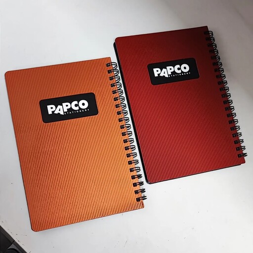 دفترچه یادداشت متالیک سیمی 100 برگ پاپکو