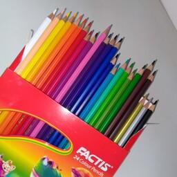 مداد رنگی 24 رنگ فکتیس جعبه مقوایی 
