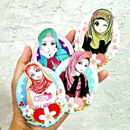 جشن تکلیف آینه چوبی جیبی دخترانه طرح حجاب 