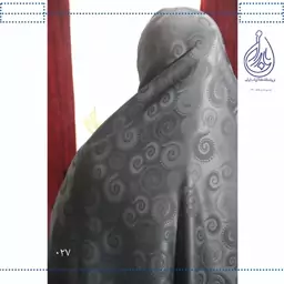 پارچه چادرمشکی طرحدار کد 027 کارخانه شهرکرد جنس کرپ ژاکارد