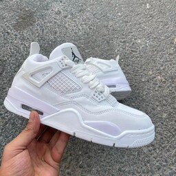 کتونی نایک جردن 4 Nike Jordan 4 رنگ سفید سایز بندی ست از 37 تا 44 