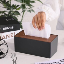 جعبه دستمال کاغذی جا دستمال کاغذی درب چوبی بسته 6عددی با ارسال رایگان